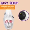 Halloween 33 cm animierte h?ngende Totenk?pfe Kopf bedeckt Produktbild-Vorschau 4