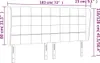 vidaXL Kopfteil mit Ohren Blau 183x23x118/128 cm Stoff Produktbild-Vorschau 8