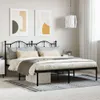vidaXL Postel s čelem kovová černá 180x200 cm Náhled obrázku produktu 2