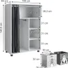 Kleiderschrank Vicco Doros Weiß 100 x 146.6 cm mit Produktbild-Vorschau 3