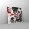 Bilder auf glas - Frau Gesicht Kunst - 70x70cm - Glasbilder Produktbild-Vorschau 4