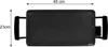A top-down view of a black electric griddle with dimensions indicated. Produktbild-Vorschau