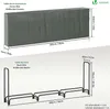 Support à bois de cheminée d'extérieur VOUNOT® en métal Voir les images du produit 5