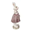 Clayre & Eef Figur Kaninchen 27 cm Weiß Rosa Polyresin Produktbild-Vorschau 4