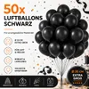 50x balóny balóny balón vzduch, hélium čierna svadobná Náhľad obrázku produktu 3