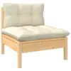 vidaXL 7-tlg. Garten-Lounge-Set mit Creme Kissen Produktbild-Vorschau 5