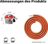 Wiltec regulátor tlaku 37 mbar 1,5 m hadica pre Veľkú Náhľad obrázku produktu 3