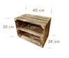 3er Vintage Holzkisten Geflammte mit Regalbrett - 40x30x24 Produktbild-Vorschau 6