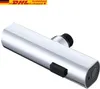 A chrome kitchen faucet sprayer head with a black button and a threaded connection. Produktbild-Vorschau