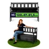 Dřevěná zahradní lavice KADAX s opěradlem 120 cm s boxem, Náhled obrázku produktu 1