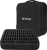 A black storage case with a foam insert for tour guide systems. Produktbild-Vorschau