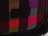 A close-up of a checkered fabric with a black brand logo. Produktbild-Vorschau