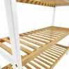 BEGRYF botník 70x26x55 cm bambus bílý regál se 3 policemi Náhled obrázku produktu 10
