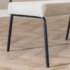 Close-up of the legs and bottom of a bench on a wooden floor. Produktbild-Vorschau
