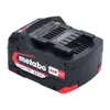 A black and red Metabo CAS Li-Power 18V 4.0 Ah battery pack is shown against a white background. Produktbild-Vorschau
