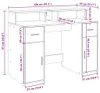 vidaXL Bureau LED blanc 120x55x91 cm bois composite Voir les images du produit 8