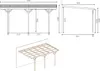 Carport, abri de voiture  3x5.24 m - 15 m2 - adossé  - Voir les images du produit 2