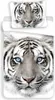 JERRY FABRICS Leinen mit weißem Tiger Baumwolle, 140/200, Produktbild-Vorschau 1
