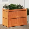 vidaXL Kvetináč vosk hnedý 90x50x70 cm masívne borovicové Náhľad obrázku produktu 2