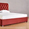 Royal Rot Schlafzimmer Bett Polster Betten Chesterfield Produktbild-Vorschau 2