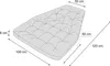 A diagram showing the dimensions of a mattress or cushion. Anteprima dell’immagine prodotto