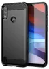 A black protective case for a Motorola Moto E7i Power phone is shown diagonally, with the phone screen visible on the right. Podgląd zdjęcia produktu