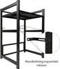 Waschmaschinenregal 74x65x111cm Schwarz | Regal Gestell für Produktbild-Vorschau 6