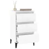 vidaXL Comodino bianco 40x35x70 cm in materiale derivato Anteprima dell’immagine prodotto 4