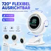 Clip Ventilator Akku leise, USB Tischventilator mit LED Produktbild-Vorschau 3
