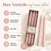 Boltze Stick Candle Twisto świeczka stołowa różowa matowa Podgląd zdjęcia produktu 3