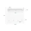 SoBuy FHK36-W Wandgarderobe, garderobestang met plank en Productafbeelding-voorbeeld 3