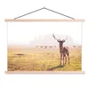MuchoWow® Textilposter Hirsche - Geweihe - Gras 60x40 cm Produktbild-Vorschau 1