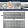 Collage of product features and dimensions for a mattress topper. Podgląd zdjęcia produktu
