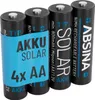 ABSINA 4x Solar Akku AA wiederaufladbar 800mAh 1.2V NiMH - Produktbild-Vorschau 1