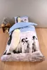 A children's bed with penguin-themed bedding. Náhľad obrázku produktu