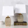 BRUBAKER Tischlampe Nachttischlampe - 38 cm - Gold - Produktbild-Vorschau 3