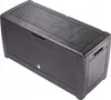 A dark brown plastic storage box with a textured lid and sides, shown from a slightly elevated angle against a white background. Podgląd zdjęcia produktu
