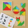 Tangram puzzle hra drevené bloky Náhľad obrázku produktu 13