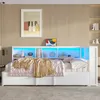 Lit banquette métallique 90x200 cm avec lit gigogne, Voir les images du produit 4
