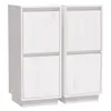 The Living Store Sideboards 2 Stk. Weiß 31,5x34x75 cm Produktbild-Vorschau 3