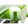 A close-up view of a green metal log splitter. Náhled obrázku produktu