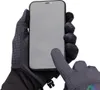 Lauf-Handschuhe "Gridtech Storm Hood Gloves" von Black Diamond; grau mit strukturiertem Material; eine Hand hält ein Smartphone. Produktbild-Vorschau