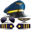 Pilotenpak voor heren – Kostuum voor carnaval/feest met Productafbeelding-voorbeeld 3