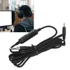 A person wearing headphones is shown in the background, with a close-up of a black headphone cable with a 3.5mm jack and inline controls in the foreground. Náhľad obrázku produktu