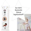 Messlatte aus Segeltuch Stoff für Kinder 140x55cm Produktbild-Vorschau 3