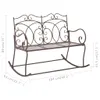 vidaXL Banc de jardin 104 cm fer antique brun Voir les images du produit 5