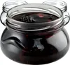 Three glass jars filled with dark red jam or preserves, with two jars partially visible behind the main jar. Náhľad obrázku produktu