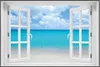 Wallario Wandbild mit Fenster-Illusion: Sandstrand und Produktbild-Vorschau 1
