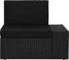 vidaXL 4-tlg. Garten-Lounge-Set Poly Rattan Schwarz Produktbild-Vorschau 6
