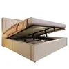 Lit rembourré 140 x 190 cm avec rangement et tête de lit à Voir les images du produit 8